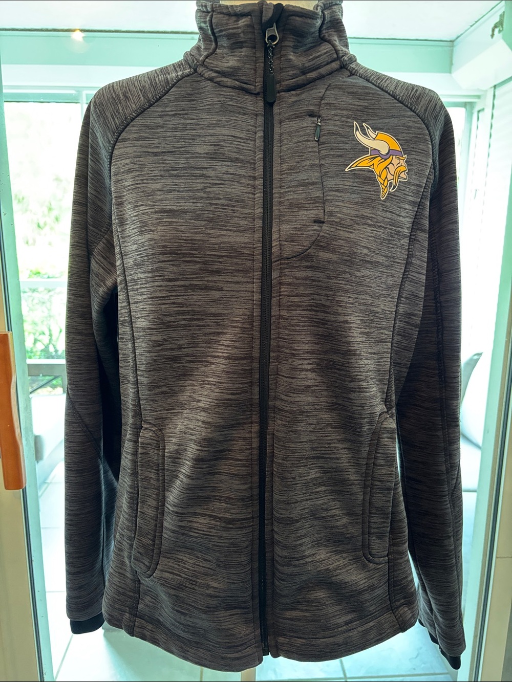 NFL Minnesota Vikings Women's Gray Full-Zip Jacket